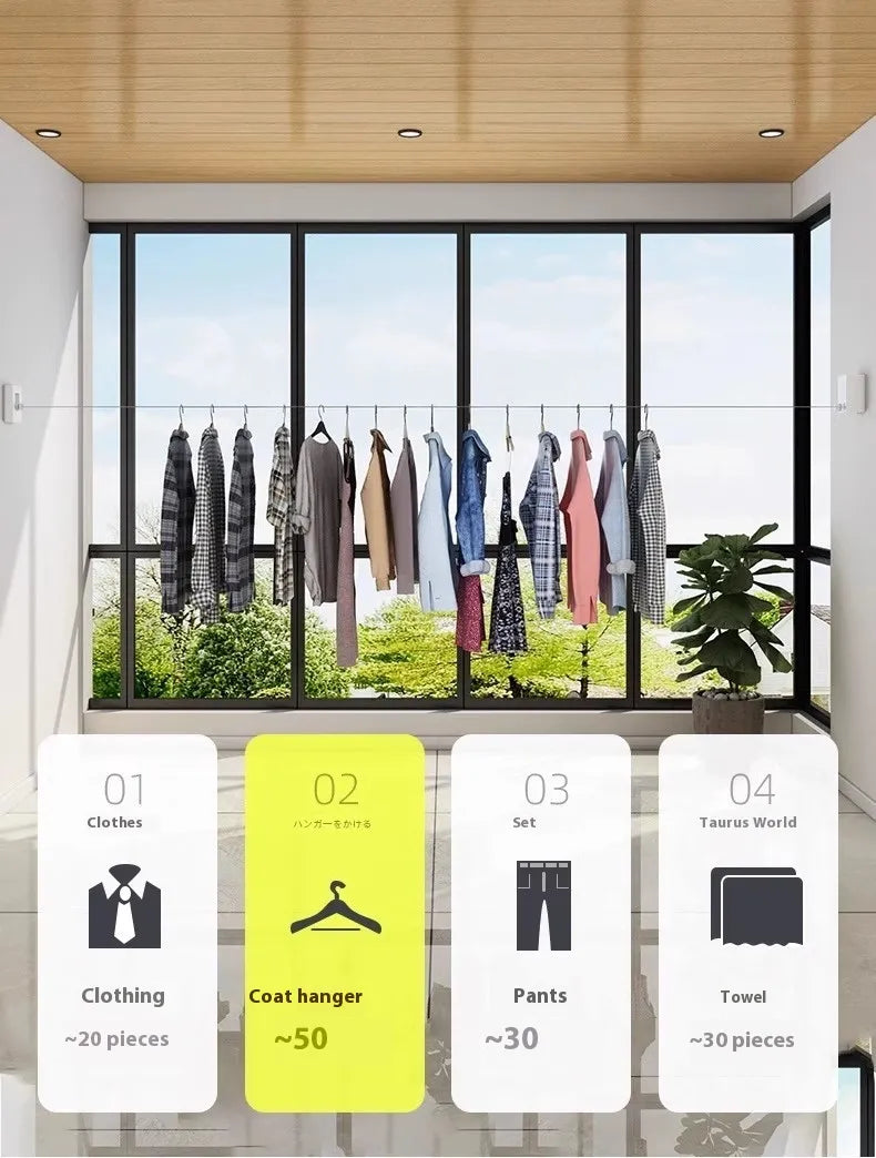 Wall-Mounted Clothesline