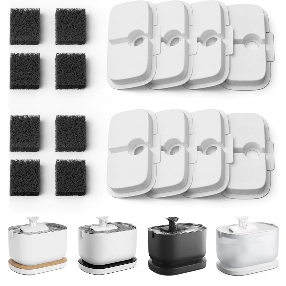 8-Pack Replacement Filters for Petlibro Dockstream Cat Water Fountain