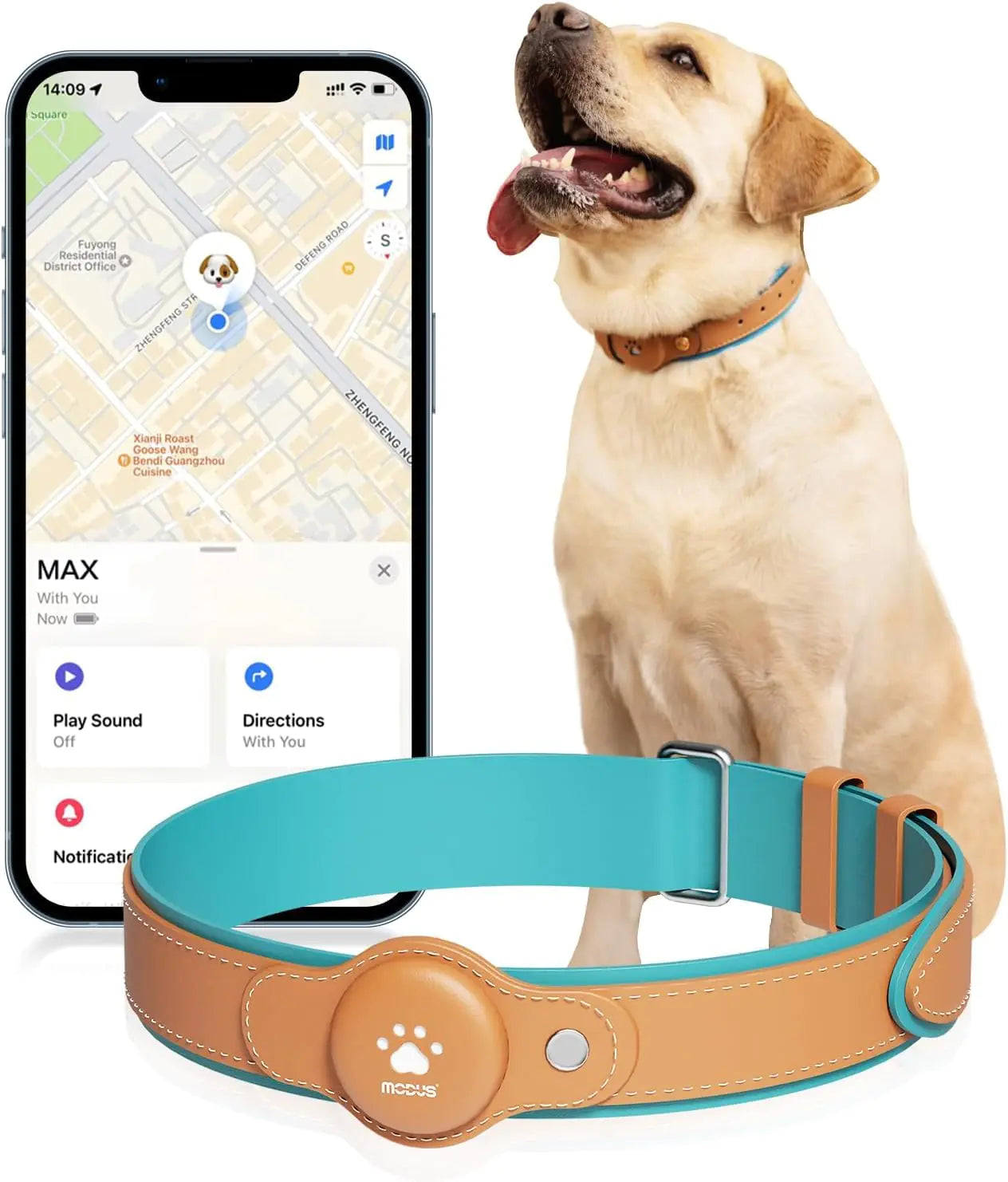 GPS Tracker for Dogs 2 in 1 Pet Tracking Smart Collar
