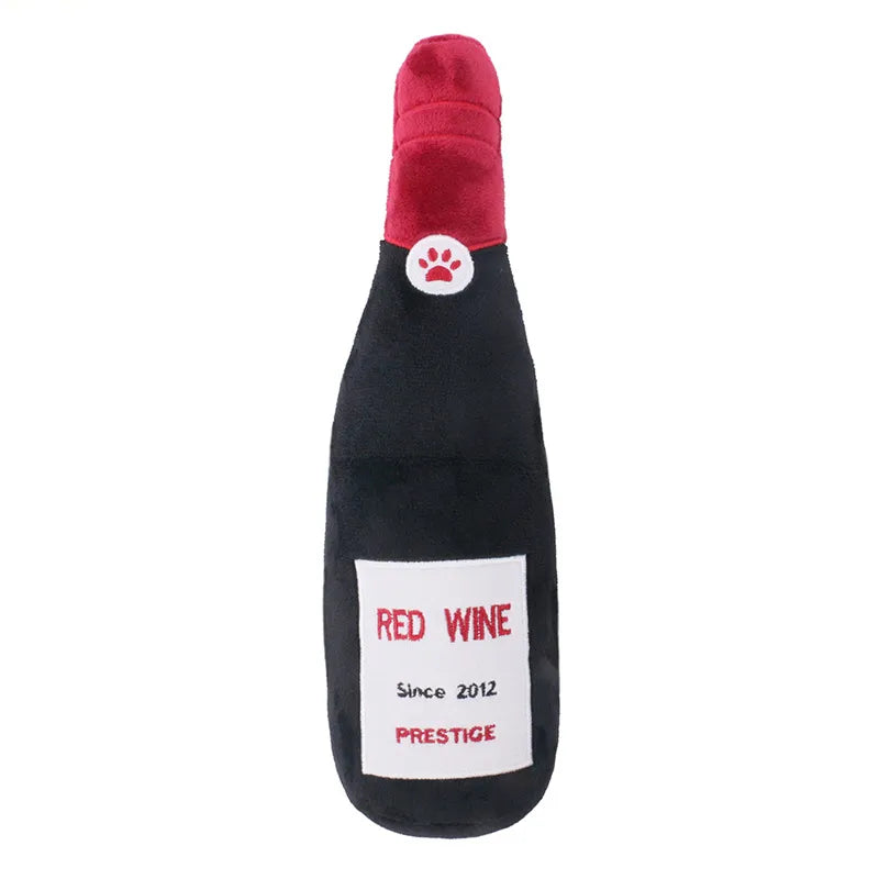 Pet Cats And Dogs Toys Plush Wine Bottle