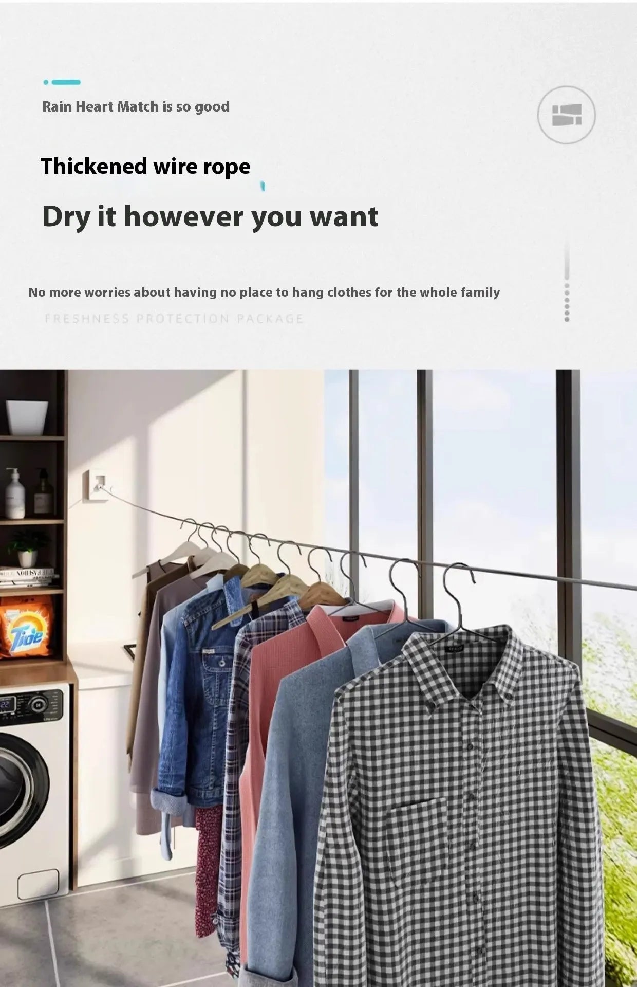 Wall-Mounted Clothesline