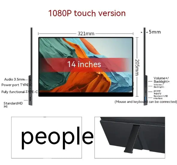 Touch/Normal Portable Monitor