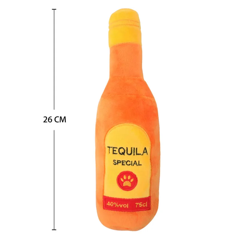 Pet Cats And Dogs Toys Plush Wine Bottle