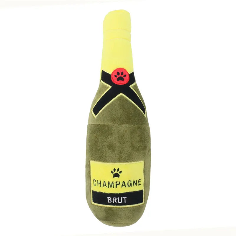 Pet Cats And Dogs Toys Plush Wine Bottle